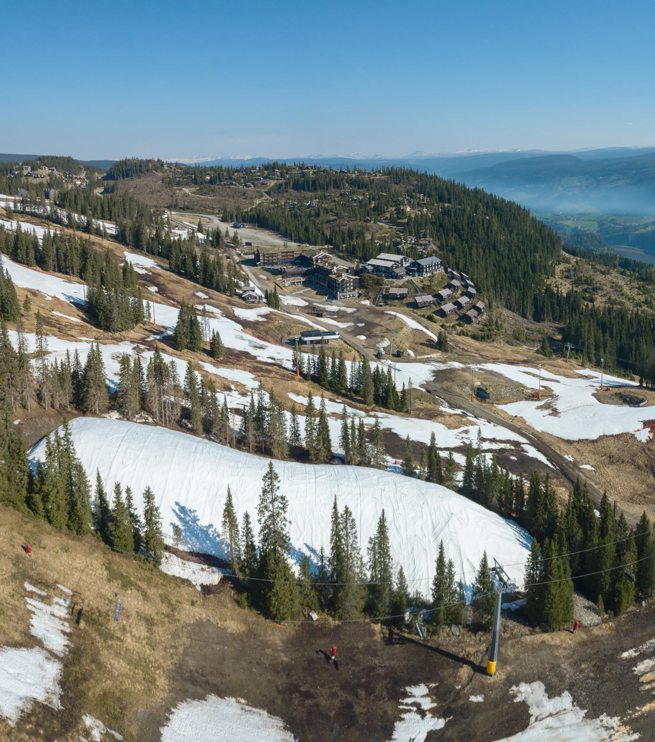 Snølagring i Kvitfjell - ført på snø