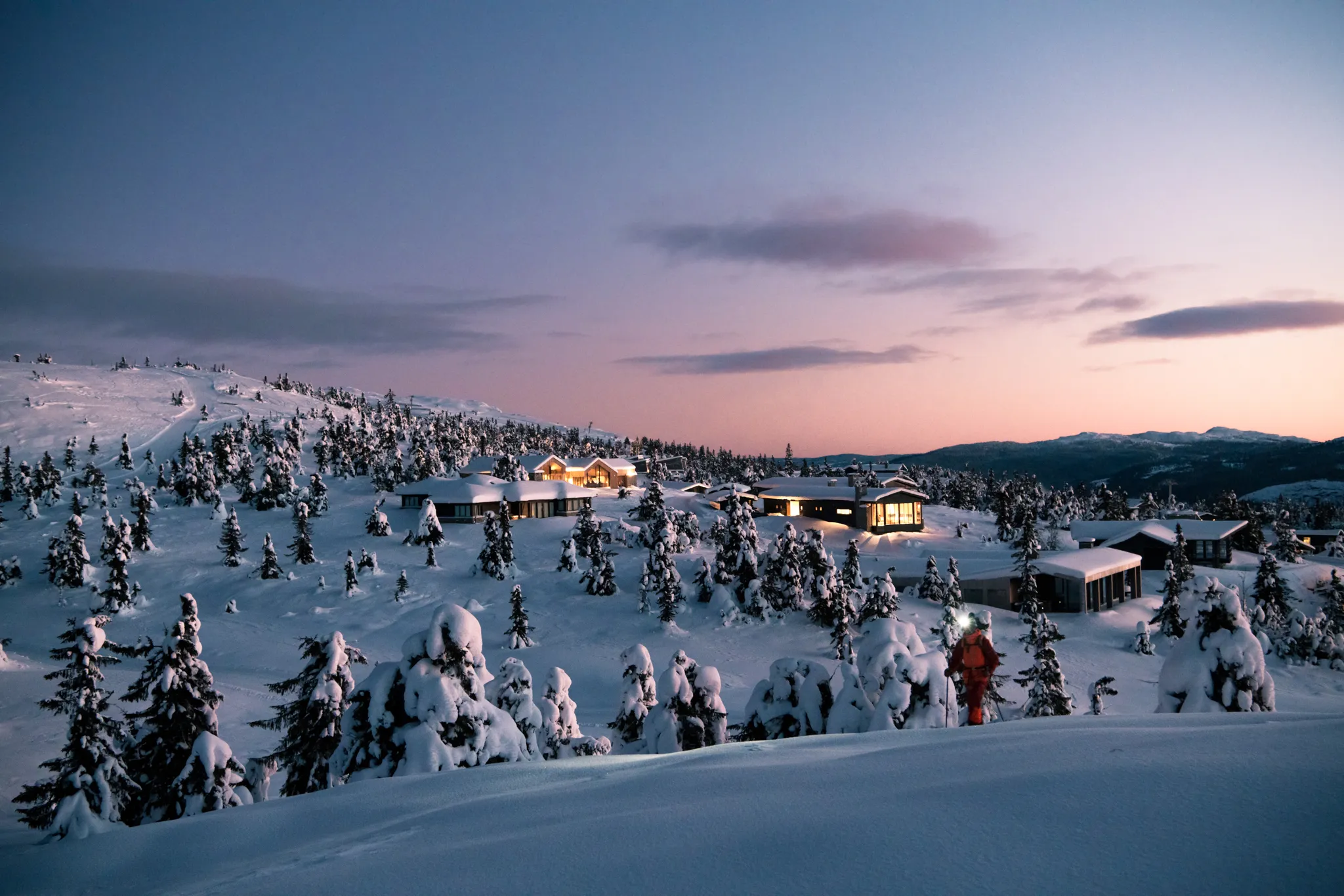 Hytter i Kvitfjell Alpinanlegg.